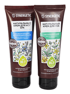 Подарочный набор Крем для рук 75 мл + крем для ног 75 мл SYNERGETIC natural hand&foot care Подарочный набор Крем для рук 75 мл + крем для ног 75 мл SYNERGETIC natural hand&foot care