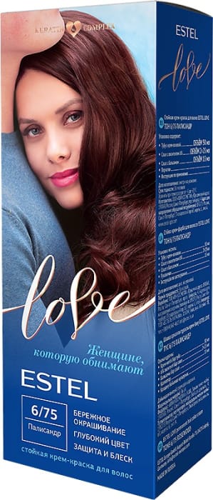 Крем-краска для волос Эстель Love, 6.75 Полисандр Крем-краска для волос Эстель Love, 6.75 Полисандр