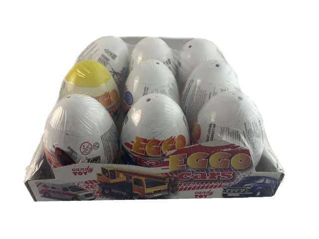 Яйцо Карамель леденцовая+игрушка 6,8г (9 шт.упак), Cars