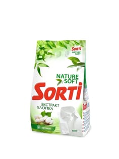 Стиральный порошок 4,5 кг "Sorti" автомат, Экстракт Хлопка Стиральный порошок 4,5 кг "Sorti" автомат, Экстракт Хлопка