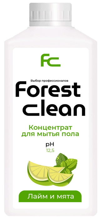 Концентрат для мытья пола 1 л "FOREST Clean" Лайм и мята