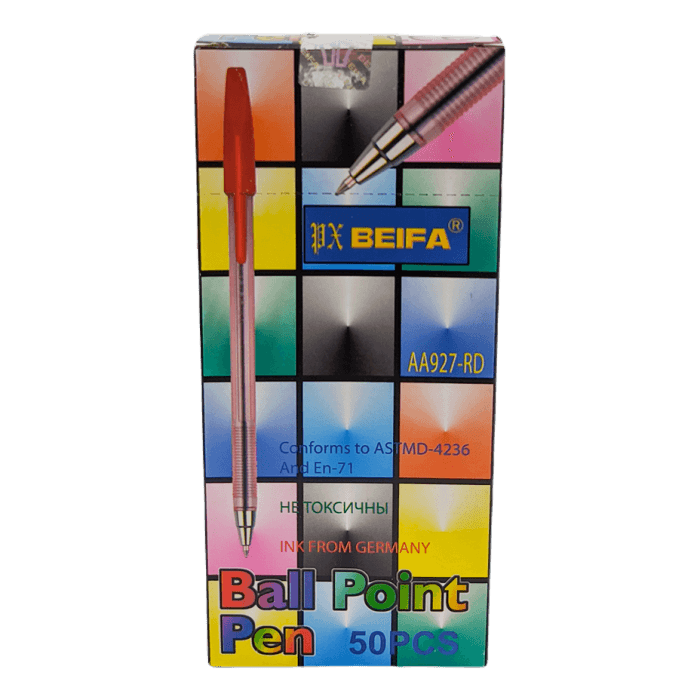 Ручка шариковая 0,7 мм КРАСНАЯ "Beifa" АА 927RD, металлический наконечник Ручка шариковая 0,7 мм КРАСНАЯ "Beifa" АА 927RD, металлический наконечник