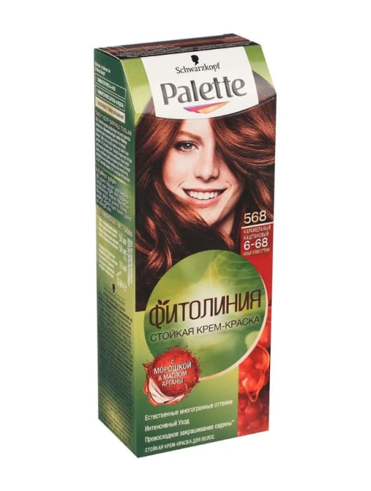 Крем-краска для волос "Palette" ФИТОЛИНИЯ, 568 (6-68) Карамельный каштановый Крем-краска для волос "Palette" ФИТОЛИНИЯ, 568 (6-68) Карамельный каштановый