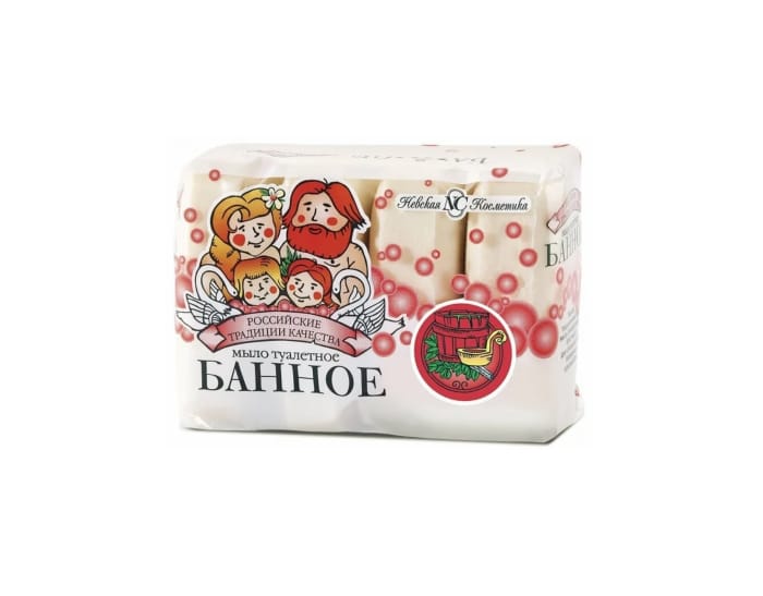 Мыло кусковое 100 г туалетное "Банное" (4 шт.упак) Мыло кусковое 100 г туалетное "Банное" (4 шт.упак)