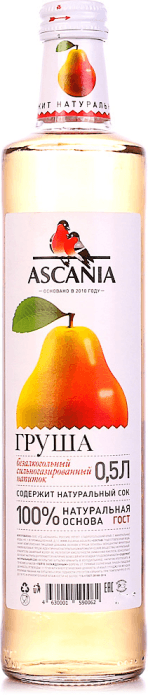 Лимонад "Ascania" 0,5л ст Безалкольный напиток, Груша
