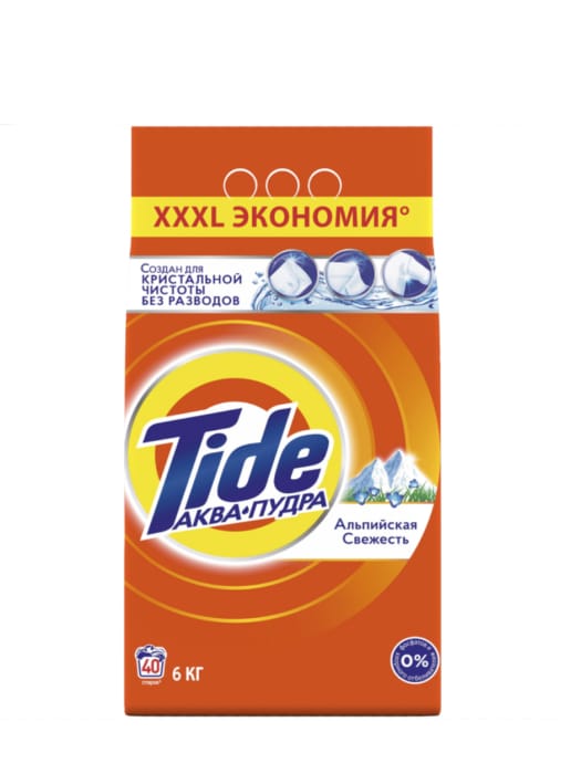 Стиральный порошок 6 кг "Tide" автомат, Альпийская свежесть Стиральный порошок 6 кг "Tide" автомат, Альпийская свежесть