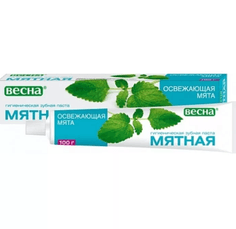 Зубная паста 100 гр "Мятная" освежающая, Весна Зубная паста 100 гр "Мятная" освежающая, Весна