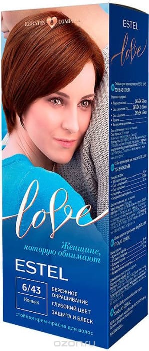Крем-краска для волос Эстель Love, 6.43 Коньяк Крем-краска для волос Эстель Love, 6.43 Коньяк