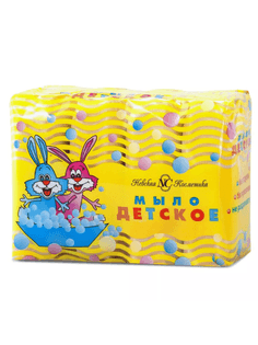 Мыло кусковое 140 г туалетное "Детское" (4 шт.упак) Мыло кусковое 140 г туалетное "Детское" (4 шт.упак)