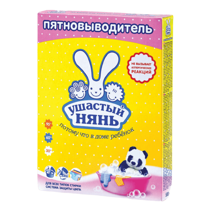 Пятновыводитель 500 г "Ушастый Нянь" порошок Пятновыводитель 500 г "Ушастый Нянь" порошок