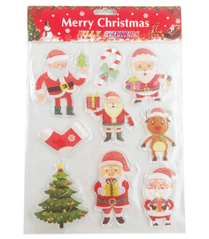 Набор наклеек гелевых новогодних Merry Chistmas Набор наклеек гелевых новогодних Merry Chistmas