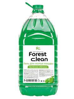 Средство для мытья посуды 5 л "FOREST clean" ПЭТ Концентрат-гель, Зеленое яблоко Средство для мытья посуды 5 л "FOREST clean" ПЭТ Концентрат-гель, Зеленое яблоко