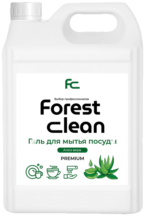 Средство для мытья посуды 5 л канистра "FOREST Clean" Концентрат-гель ПРЕМИУМ, Алоэ Вера Средство для мытья посуды 5 л канистра "FOREST Clean" Концентрат-гель ПРЕМИУМ, Алоэ Вера