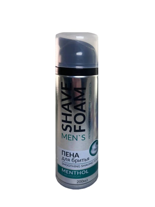 Пена для бритья 200 мл "Shave Foam", Menthol с ментолом Пена для бритья 200 мл "Shave Foam", Menthol с ментолом