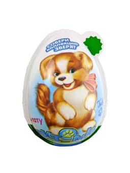 Яйцо пластиковое "Щенки" 30г + тату Яйцо пластиковое "Щенки" 30г + тату