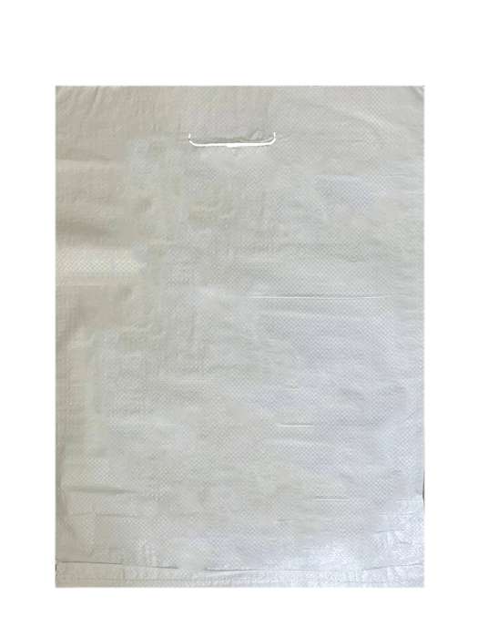 Мешок полипропиленовый 40*45см 5 кг белый без логотипа с ручкой
