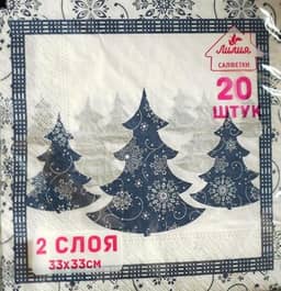 Салфетка бумажная НГ 2-х/двухслойная 33*33 "Лилия" (20 лист.пач), Лесная красавица Салфетка бумажная НГ 2-х/двухслойная 33*33 "Лилия" (20 лист.пач), Лесная красавица
