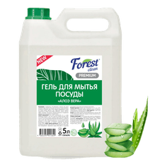 Средство для мытья посуды 5 л канистра "FOREST Clean" Концентрат-гель ПРЕМИУМ, Алоэ Вера Средство для мытья посуды 5 л канистра "FOREST Clean" Концентрат-гель ПРЕМИУМ, Алоэ Вера