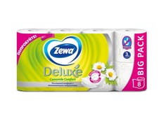 Туалетная бумага 3-х/трехслойная "Zewa Deluxe" с запахом (8 рул.упак), Ромашка Туалетная бумага 3-х/трехслойная "Zewa Deluxe" с запахом (8 рул.упак), Ромашка