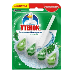 Блок подвесной для унитаза "Туалетный Утенок" 38,6г, Лесной Блок подвесной для унитаза "Туалетный Утенок" 38,6г, Лесной