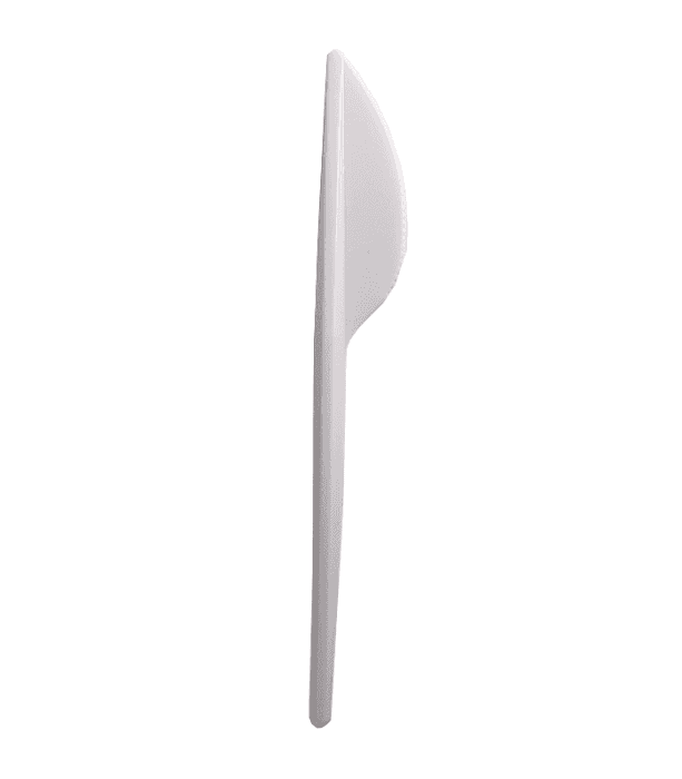 Нож одноразовый пластиковый столовый белый Интерпак