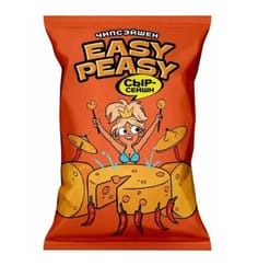 Чипсы "Easy Peasy" 50 г ассортимент, Сыр Чипсы "Easy Peasy" 50 г ассортимент, Сыр