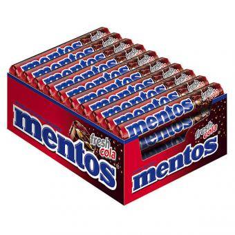 Жевательные конфеты "Mentos" 37г (24 шт.упак), КОКА-КОЛА