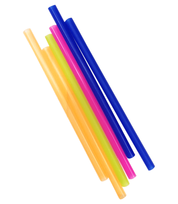Трубочки пластиковые 250*10 мм ЦВЕТНЫЕ, прямые (250 шт.упак)