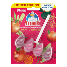 Блок подвесной для унитаза "Туалетный Утенок" 38,6г, Фруктовый бум Блок подвесной для унитаза "Туалетный Утенок" 38,6г, Фруктовый бум