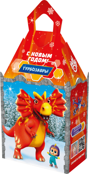 Коробка бумажная для конфет 0,9 кг ЗАМОК МАЛЫЙ "ТУРБОЗАВРЫ" Коробка бумажная для конфет 0,9 кг ЗАМОК МАЛЫЙ "ТУРБОЗАВРЫ"