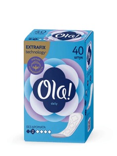Прокладки "Ola!" daily ежедневные, 2 капли (40 шт.упак) Прокладки "Ola!" daily ежедневные, 2 капли (40 шт.упак)