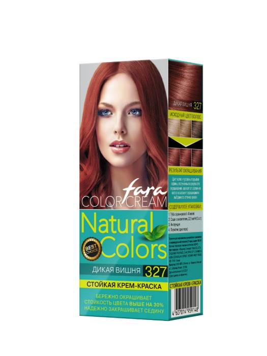 Краска для волос FARA Natural Colors 150г, 327 Дикая вишня