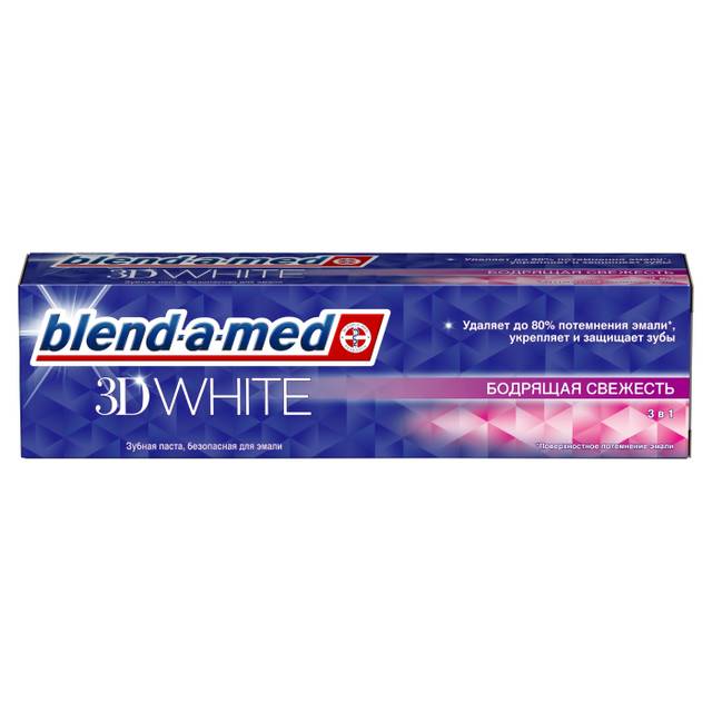 Зубная паста 100 мл "Blend-a-med" 3D White, Бодрящая свежесть