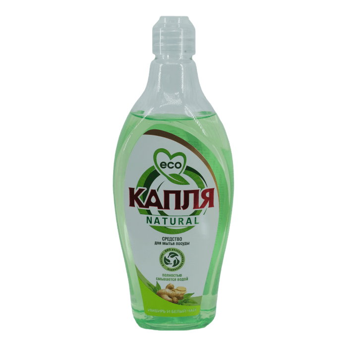 Средство для мытья посуды 500 мл "Капля Natural" Весна, Имбирь и белый чай Средство для мытья посуды 500 мл "Капля Natural" Весна, Имбирь и белый чай
