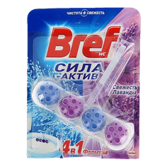 Блок для унитаза "Bref" Делюкс 50г, Свежесть Лаванды Блок для унитаза "Bref" Делюкс 50г, Свежесть Лаванды