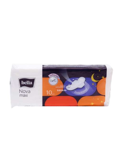 Прокладки "Bella" Nova Maxi ночные 6 капель синие с крыльями (10 шт.упак)