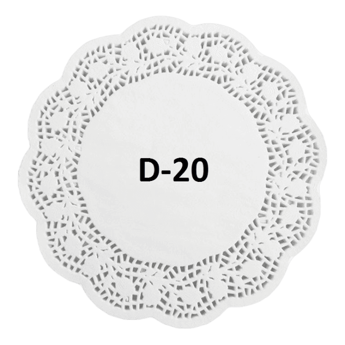 Ажурные салфетки D-20 см (250 шт.упак)