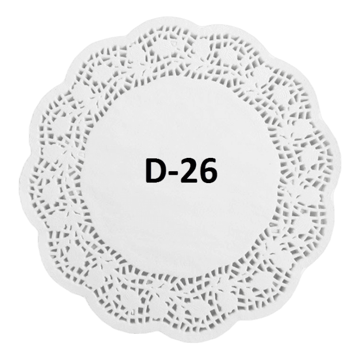 Ажурные салфетки D-26 см (250 шт.упак)