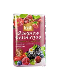 Крем-мыло кусковое 90 г туалетное "Fresh" ЭФКО, Ягодная фантазия Крем-мыло кусковое 90 г туалетное "Fresh" ЭФКО, Ягодная фантазия