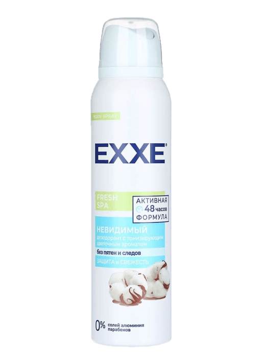 Дезодорант спрей 150 мл "EXXE" ЖЕНСКИЙ, Fresh SPA/Невидимый Дезодорант спрей 150 мл "EXXE" ЖЕНСКИЙ, Fresh SPA/Невидимый
