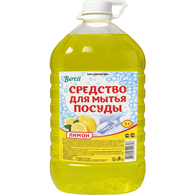 Средство для мытья посуды 5 л BEREZKA Лимон Средство для мытья посуды 5 л BEREZKA Лимон