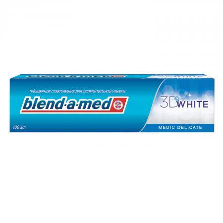Зубная паста 100 мл "Blend-a-med" 3D White, Бережная мята