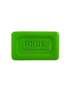 Мыло кусковое 180 г туалетное твердое "РУСЬ Чистая забота" ЭФКО, Ярко-зеленое Мыло кусковое 180 г туалетное твердое "РУСЬ Чистая забота" ЭФКО, Ярко-зеленое