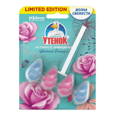 Блок подвесной для унитаза "Туалетный Утенок" 38,6г, Цветочная фантазия Блок подвесной для унитаза "Туалетный Утенок" 38,6г, Цветочная фантазия