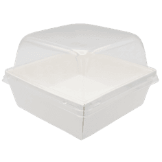Контейнер бумажный универсальный 900 мл 145*145*40 мм SmartPack БЕЛЫЙ + крышка купольная 178*178*56 мм КОМПЛЕКТ Контейнер бумажный универсальный 900 мл 145*145*40 мм SmartPack БЕЛЫЙ + крышка купольная 178*178*56 мм КОМПЛЕКТ