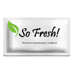 Салфетка влажная в индивидуальной упаковке "So Fresh" Салфетка влажная в индивидуальной упаковке "So Fresh"