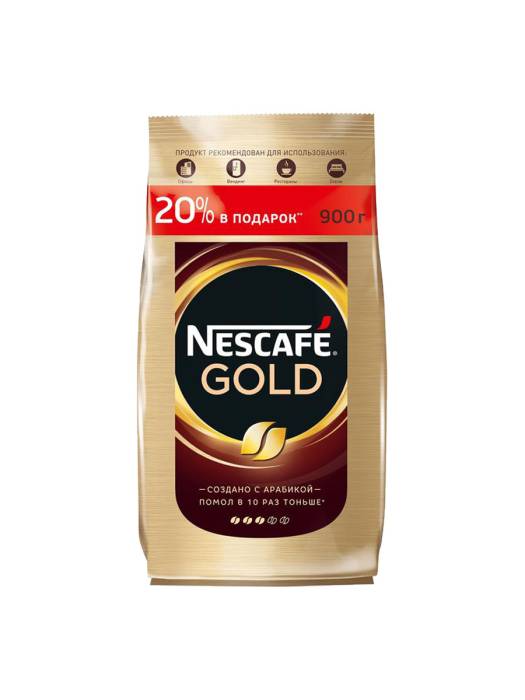 Кофе растворимый 900 гр "NESCAFE" GOLD м/у