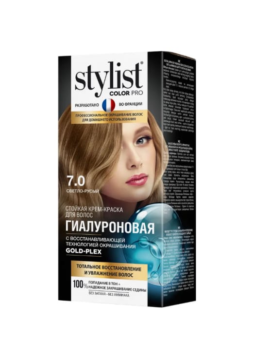 Крем-краска для волос "Stylist" Color Pro, 7.0 Светло-русый Крем-краска для волос "Stylist" Color Pro, 7.0 Светло-русый
