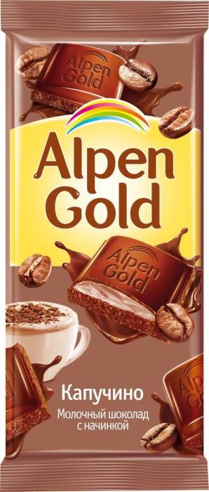 Шоколад "Alpen Gold" 85г, капучино
