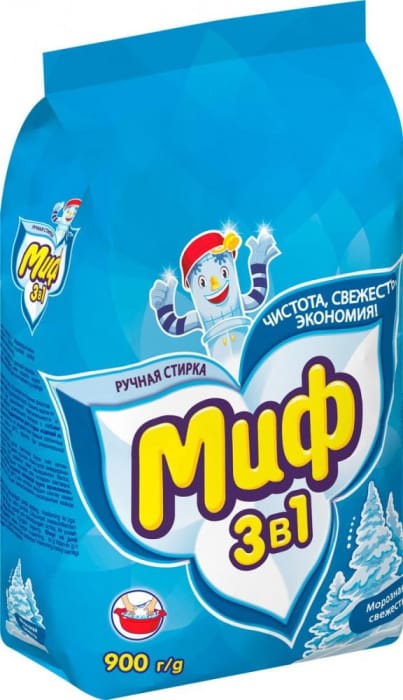 Стиральный порошок 900 г "МИФ" Ручной морозная свежесть Стиральный порошок 900 г "МИФ" Ручной морозная свежесть